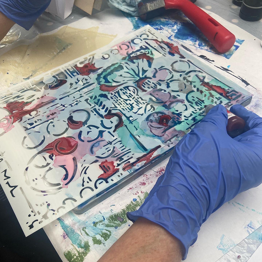 Gel Plate Printing with Alcohol Inks Workshop